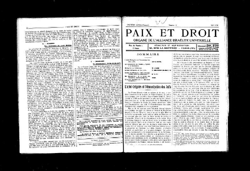 Paix et Droit.  (01/05/1931)